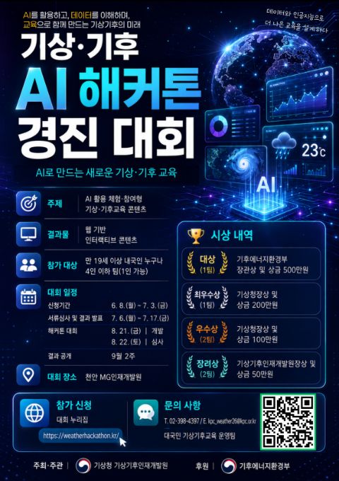 기상·기후 AI 해커톤 경진대회 포스터