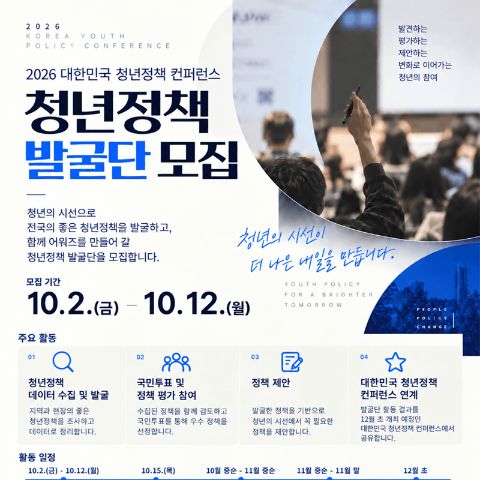2026 대한민국 청년정책 컨퍼런스 <청년정책 발굴단> 모집